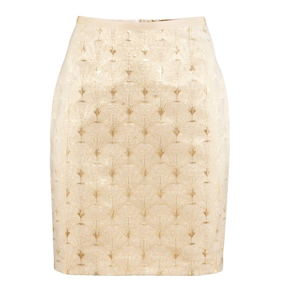 H&M | gold pencil skirt